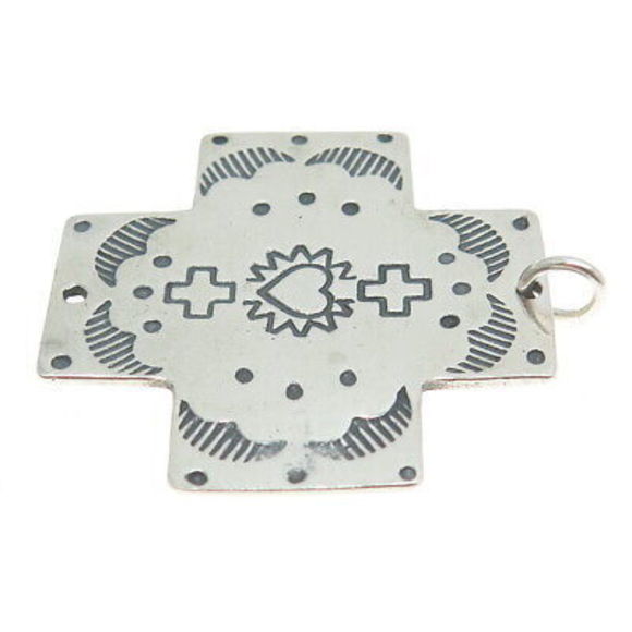 T FOREE HUNSICKER 925 Sterling Silver Vintage Cross Pendant - Picture 5 of 7